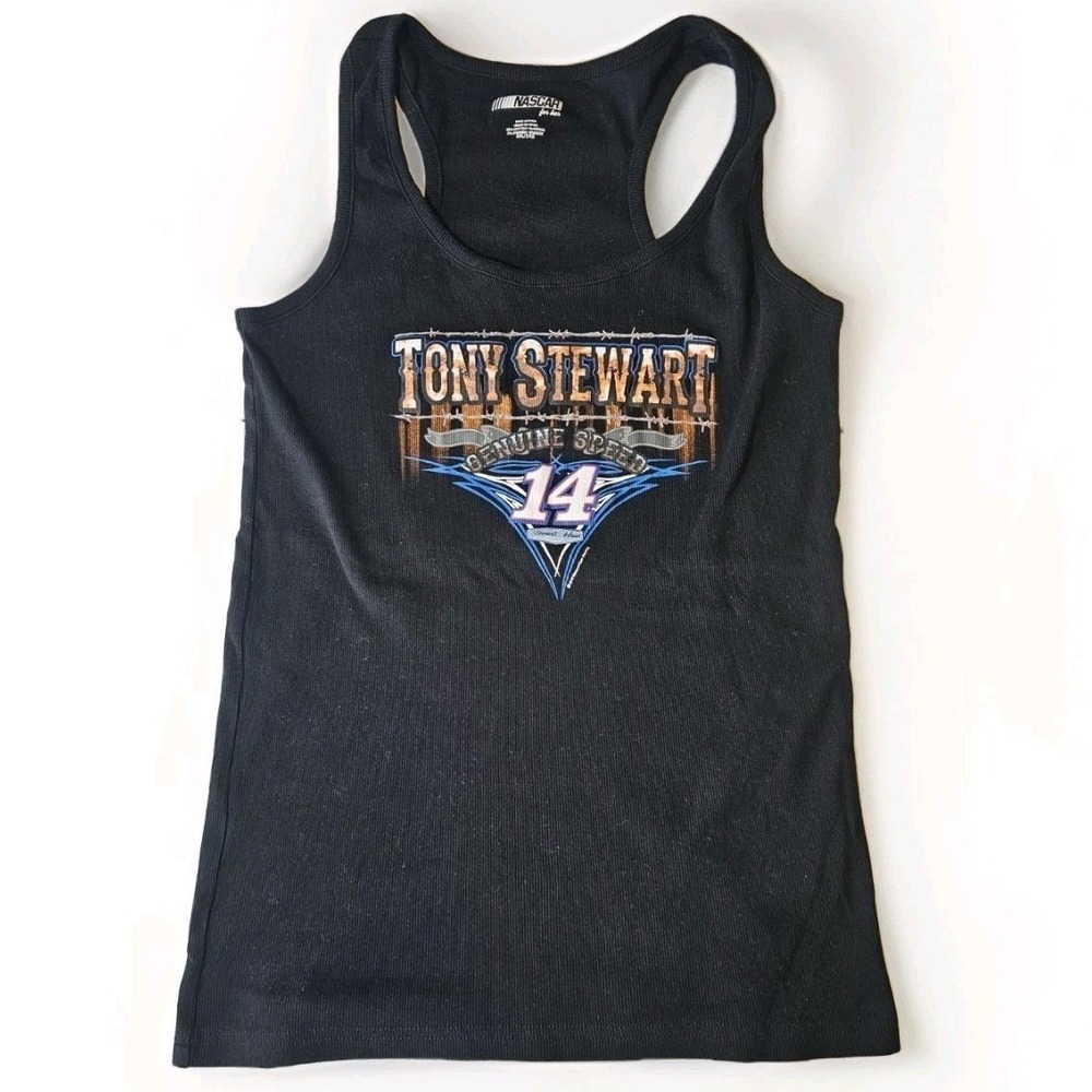 NASCAR for Her Tank Top Women 2XL‎ Black Tony Stewart 14 Racing Racerback Ribbed
